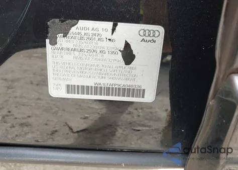 2012 Audi Q5 2.0T Premium from USA, damaged, VIN WA1LFAFP9CA048336